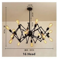 Lustre Arachnée Vintage en Fer Industriel | Marco Lucetti