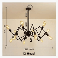 Lustre Arachnée Vintage en Fer Industriel | Marco Lucetti