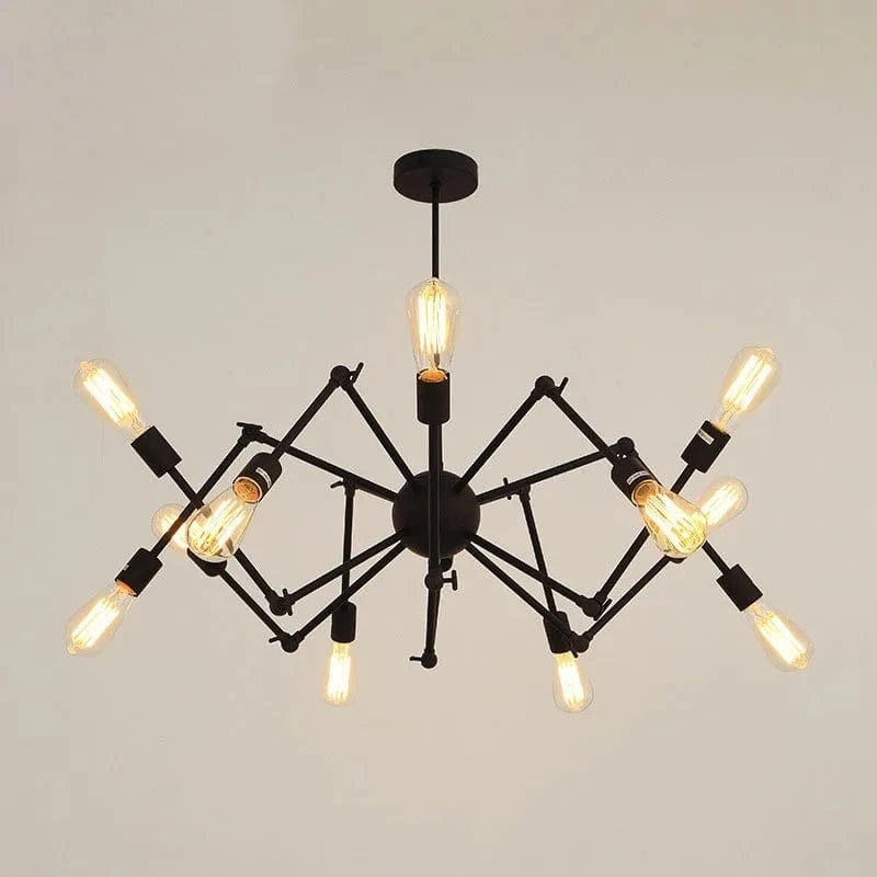 Lustre Arachnée Vintage en Fer Industriel | Marco Lucetti