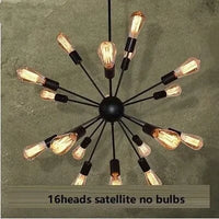 Lustre Arachnée Vintage en Fer Industriel | Marco Lucetti Satellite 16 têtes