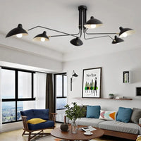 Lustre Araignée en Fer Nordique Industriel Vintage LED Éclairage | Marco Lucetti