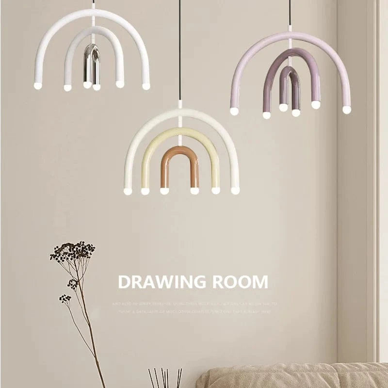 Lustre arc-en-ciel italien en forme de U | Marco Lucetti