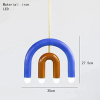 Lustre Arc-en-ciel LED Métal Coloré pour Décoration Intérieure | Marco Lucetti B 01 / Lumière chaude 3000K