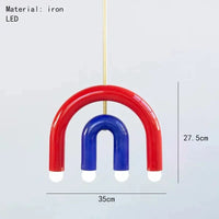 Lustre Arc-en-ciel LED Métal Coloré pour Décoration Intérieure | Marco Lucetti B 02 / Lumière chaude 3000K