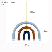Lustre Arc-en-ciel LED Métal Coloré pour Décoration Intérieure | Marco Lucetti C 01 / Lumière chaude 3000K