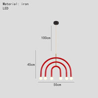 Lustre Arc-en-ciel LED Métal Coloré pour Décoration Intérieure | Marco Lucetti C05 / Lumière chaude 3000K