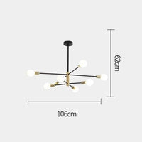 Lustre Aries Constellation - Métal Noir et Doré | Marco Lucetti
