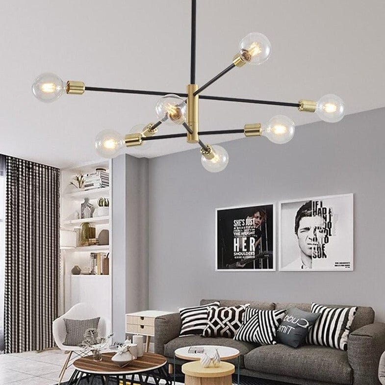 Lustre Aries Constellation - Métal Noir et Doré | Marco Lucetti