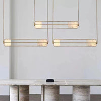 Lustre Art déco d'intérieur en verre blanc et noir pour Hall d'hôtel : Lampe élégante pour la salle à manger, la cuisine et le bar | Marco Lucetti