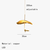 Lustre Art Déco LED en cuivre ajustable | Marco Lucetti