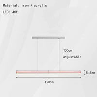 Lustre Art Déco Nouveau Style Anneau Suspendu avec Luminaires Fil Réglable | Marco Lucetti Long 120cm-Rouge / 3 modifiables