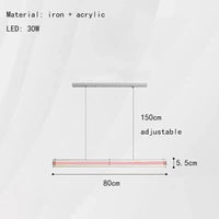 Lustre Art Déco Nouveau Style Anneau Suspendu avec Luminaires Fil Réglable | Marco Lucetti Long 80cm-Rouge / 3 modifiables