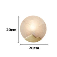 Lustre artistique en marbre doré LED avec intensité ajustable | Marco Lucetti Applique / Lumière blanche