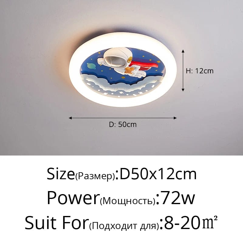 Lustre astronaute LED 2024 pour enfants avec lampe cloud suspendue - Collection Stardust | Marco Lucetti