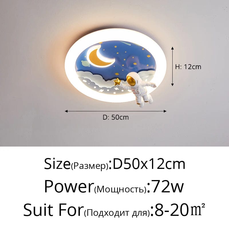Lustre astronaute LED 2024 pour enfants avec lampe cloud suspendue - Collection Stardust | Marco Lucetti