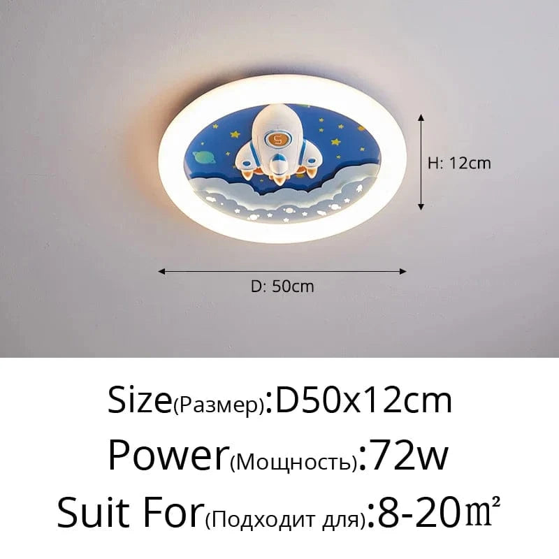 Lustre astronaute LED 2024 pour enfants avec lampe cloud suspendue - Collection Stardust | Marco Lucetti Luminosité variable / C