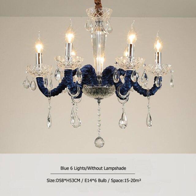 Lustre baroque à LED de Luxe | Marco Lucetti Bleu / B