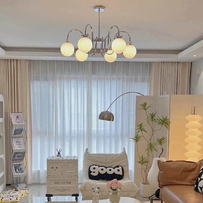 Lustre Blanc Lait - Éclairage Élégant | Marco Lucetti