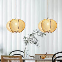 Lustre bois chanvre wabi-sabi suspendu - Édition Nature | Marco Lucetti