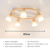 Lustre Bois LED - Éclairage Maison | Marco Lucetti UN / Blanc chaud