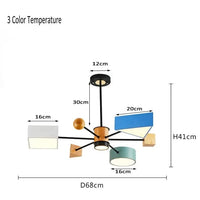 Lustre Bois Nordique Moderne | Marco Lucetti Lustre nordique / 3 Température de couleur