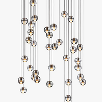 Lustre Boule de Cristal Nordique pour Villa de Luxe
