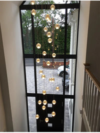 Lustre Boule de Cristal Nordique pour Villa de Luxe