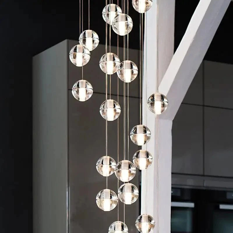 Lustre Boule de Cristal Nordique pour Villa de Luxe | Marco Lucetti