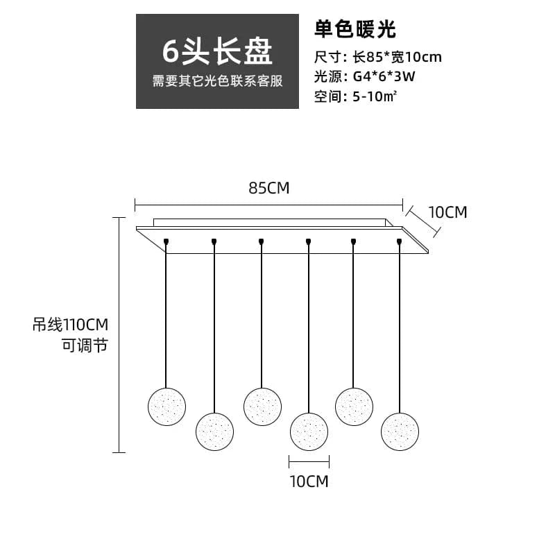 Lustre Boule de Cristal Nordique pour Villa de Luxe | Marco Lucetti 6 têtes 1 / Blanc chaud
