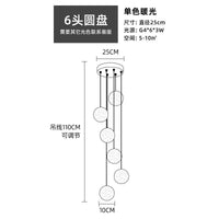 Lustre Boule de Cristal Nordique pour Villa de Luxe | Marco Lucetti 6 têtes / Blanc chaud