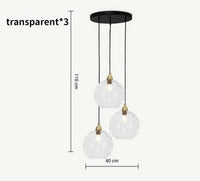 Lustre boule de verre coloré nordique suspension moderne Grain d'eau Ocean Lights | Marco Lucetti G