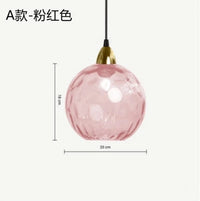 Lustre boule de verre coloré nordique suspension moderne Grain d'eau Ocean Lights | Marco Lucetti Rose