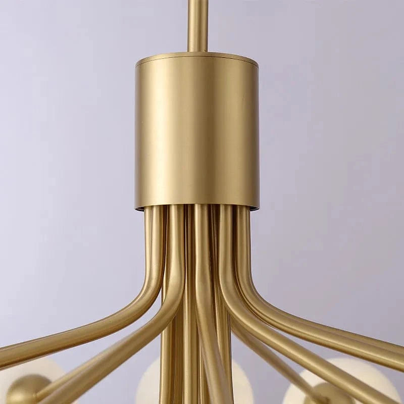 Lustre boule de verre LED nordique or luxe pour chambre et cuisine | Marco Lucetti