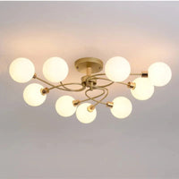 Lustre boule de verre nordique or noir pour décor maison et éclairage - Collection Nordika | Marco Lucetti