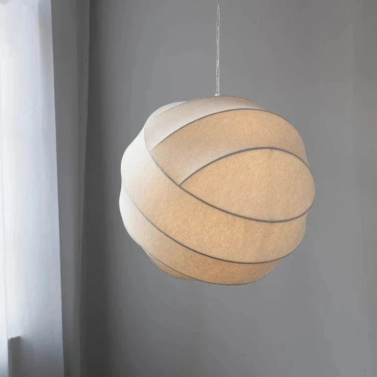Lustre boule design en tissu soyeux fait main | Marco Lucetti