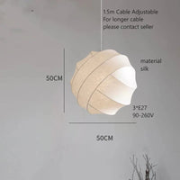 Lustre boule design en tissu soyeux fait main | Marco Lucetti D50cm