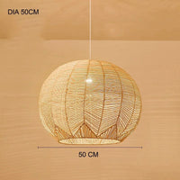 Lustre boule en rotin artisanal. | Marco Lucetti D 50CM