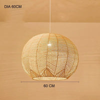 Lustre boule en rotin artisanal. | Marco Lucetti P 60CM