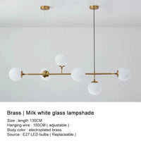 Lustre boule en verre design | Marco Lucetti Verre blanc de style E / Blanc chaud