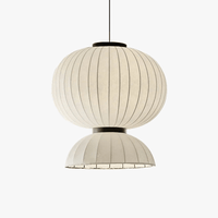 Lustre boule ovale en tissu japonais en soie design | Marco Lucetti