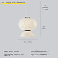 Lustre boule ovale en tissu japonais en soie design | Marco Lucetti C