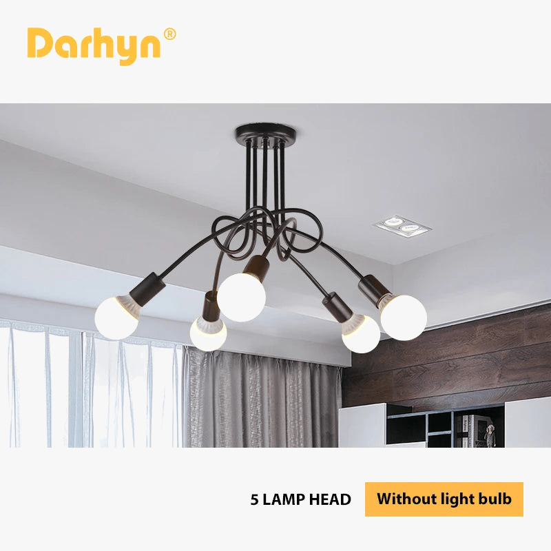 Lustre Branché Minimaliste en Forme de Branche Plafonnier Plaqué Or pour Hôtel, Restaurant, Salon, Cuisine et Chambre | Marco Lucetti