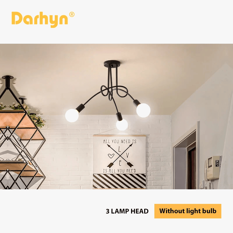 Lustre Branché Minimaliste en Forme de Branche Plafonnier Plaqué Or pour Hôtel, Restaurant, Salon, Cuisine et Chambre | Marco Lucetti