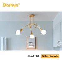 Lustre Branché Minimaliste en Forme de Branche Plafonnier Plaqué Or pour Hôtel, Restaurant, Salon, Cuisine et Chambre | Marco Lucetti 3 têtes en or