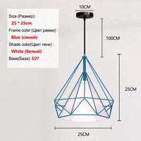 Lustre Cage à Oiseaux Moderne Loft | Marco Lucetti Cadre bleu / 7W Blanc chaud