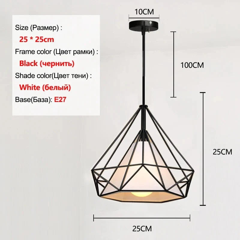 Lustre Cage à Oiseaux Moderne Loft | Marco Lucetti Cadre noir / 7W Blanc chaud