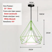 Lustre Cage à Oiseaux Moderne Loft | Marco Lucetti Cadre vert / 7W Blanc chaud