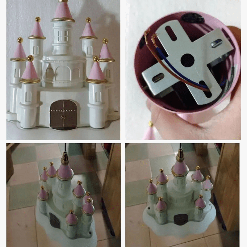  Lustre Chambre de Fille Château Rose Nuage LED | Marco Lucetti