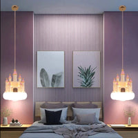  Lustre Chambre de Fille Château Rose Nuage LED | Marco Lucetti