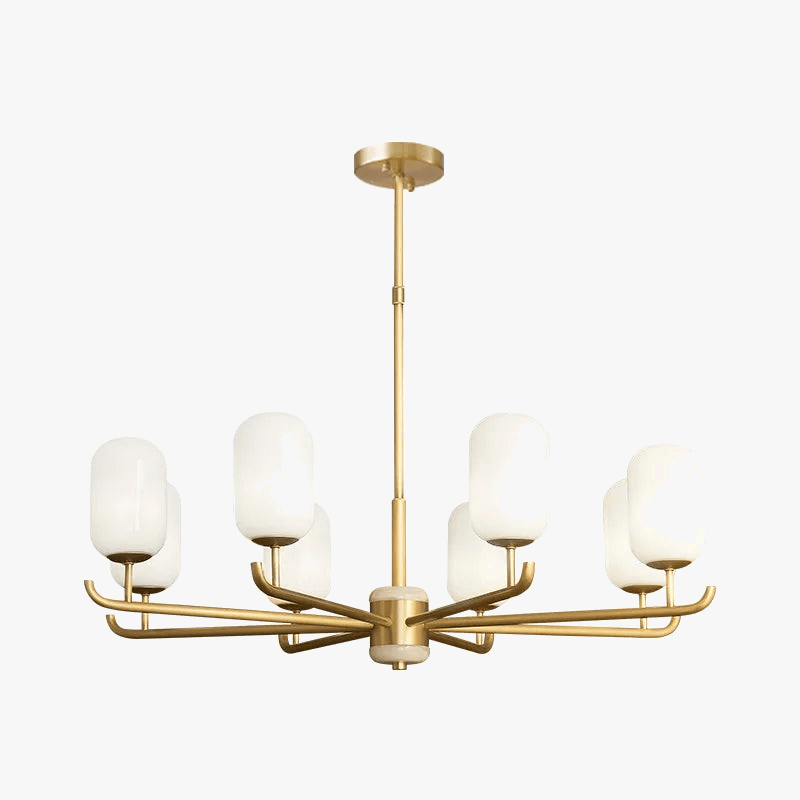 Lustre Chinois de Luxe en Cuivre et Jade | Marco Lucetti